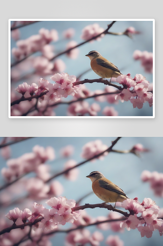 粉色梅花点缀的春天小路