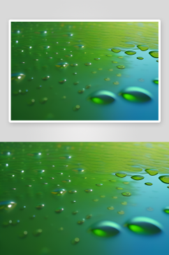 水滴照片绿色背景生机勃勃