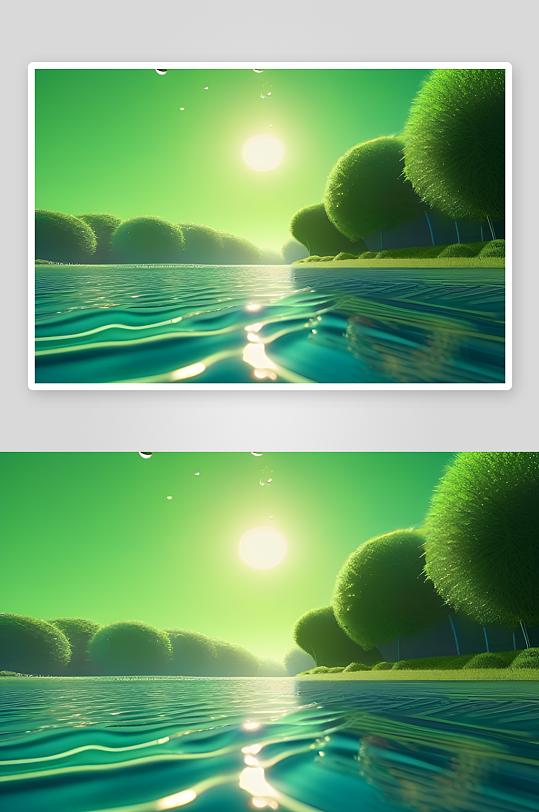 湿润滴落的微凉感受