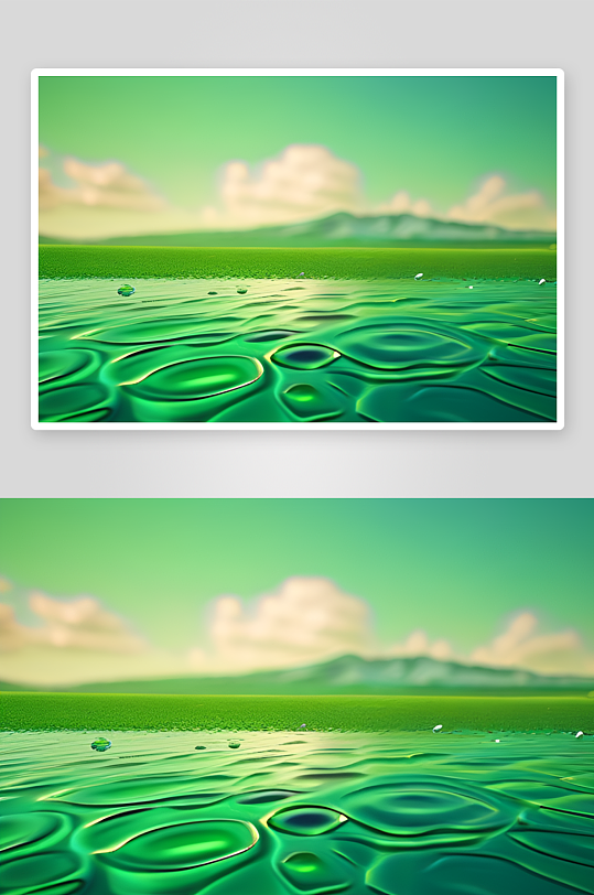 湿润滴落的微凉感受