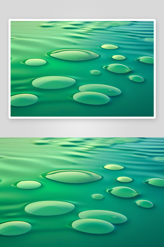 湿润滴落的微凉感受