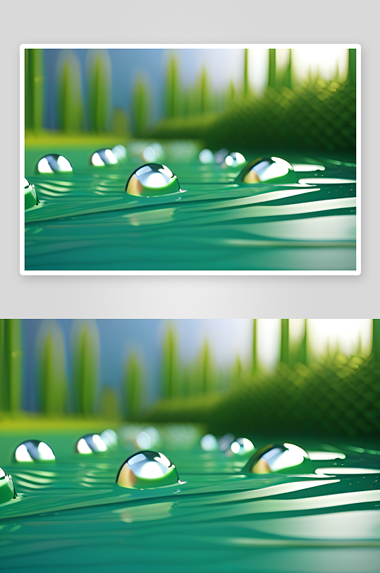 湿润滴落的微凉感受