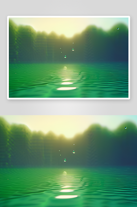 湿润滴落的微凉感受