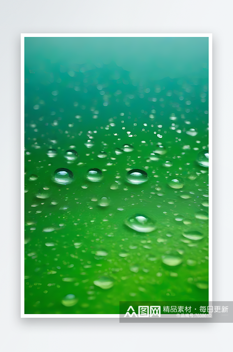 水滴照片绿水蓝天数字背景设计素材