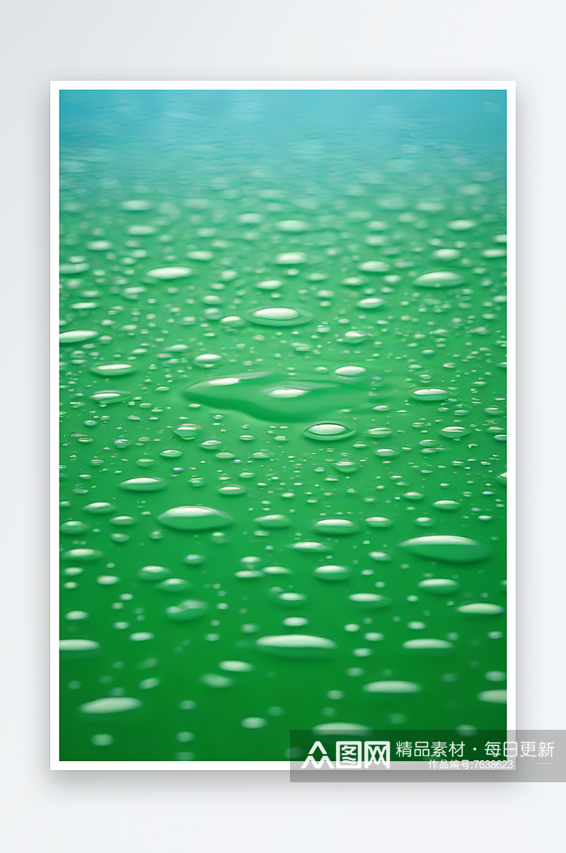水滴照片绿水蓝天数字背景设计素材