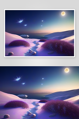 月亮与星星的魅力高清CG艺术作品