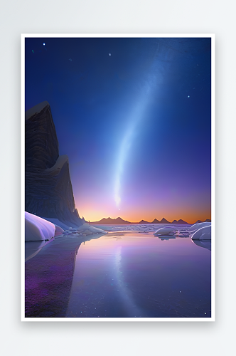 美景北极冰川的CG艺术呈现