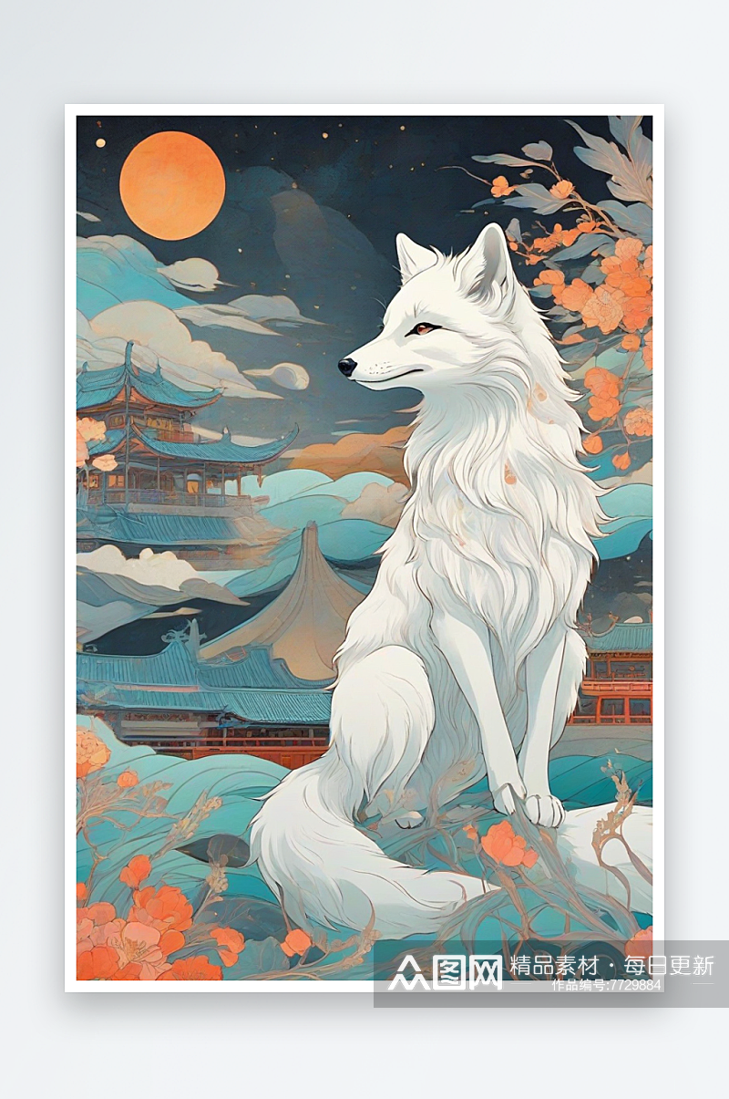 中国白极地狐狸壁画的艺术价值素材