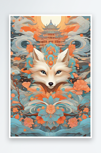 超现实之美视觉中国白极地狐狸壁画