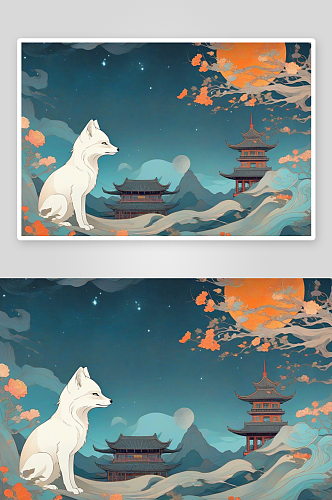 中国白极地狐狸壁画的色彩心理学分析