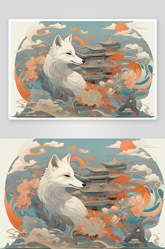 中国白极地狐狸壁画的色彩心理学分析