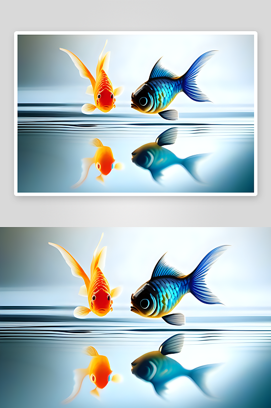 光影与色彩金箔金鱼的影像艺术