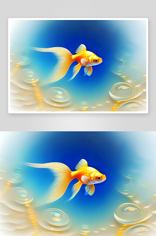 光影与色彩金箔金鱼的影像艺术