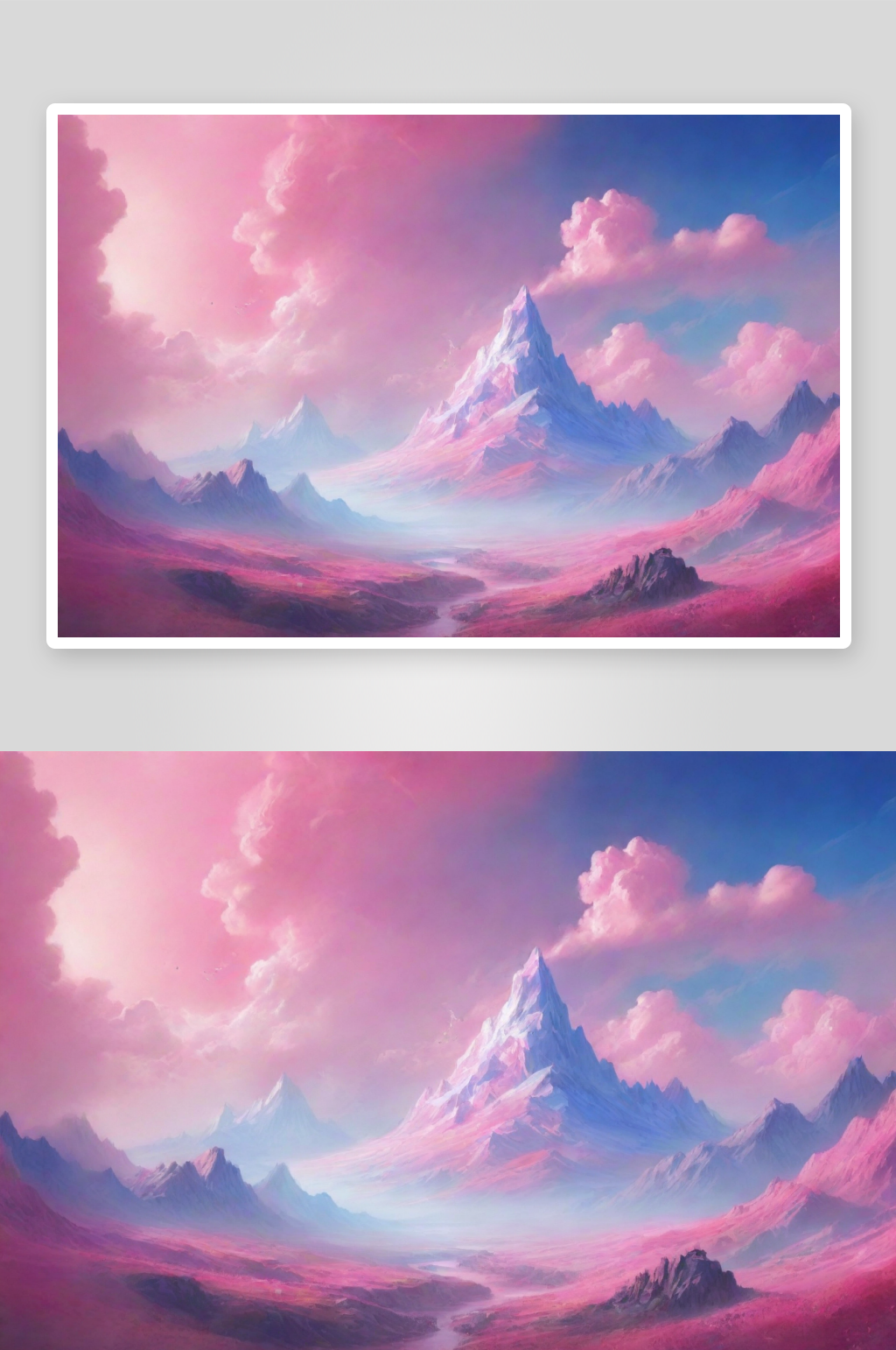 粉色云彩的天空风景素材