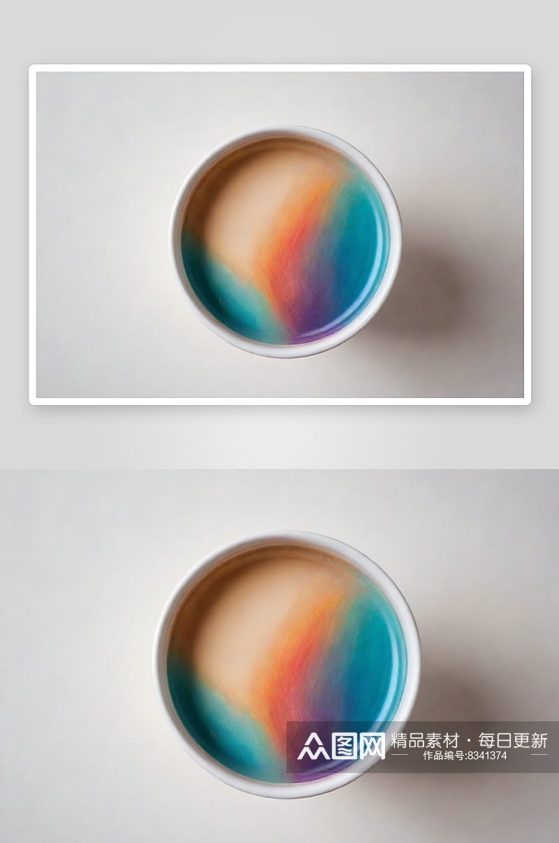 现代马克杯的色彩搭配与视觉效果素材