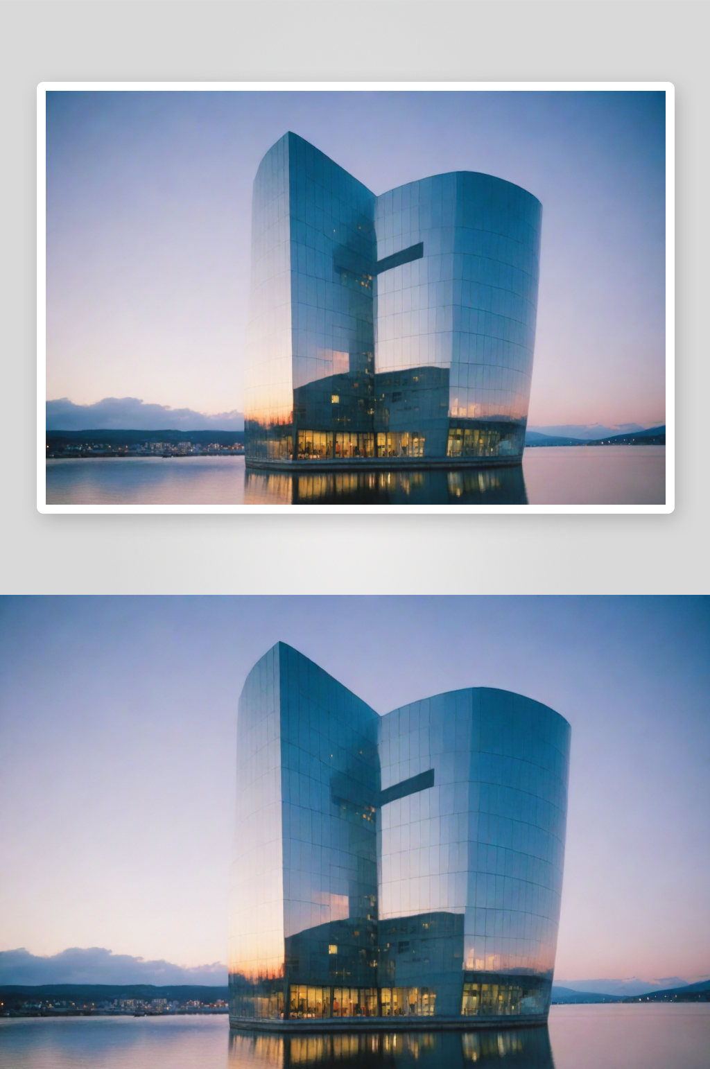奥斯陆峡湾上的有机形状金属建筑素材