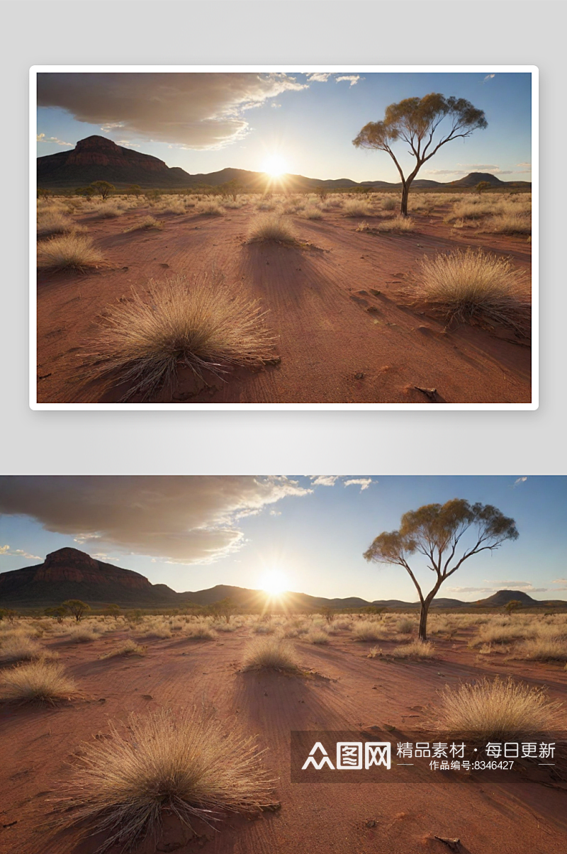 干旱与沙漠之美澳大利亚的干燥景观素材