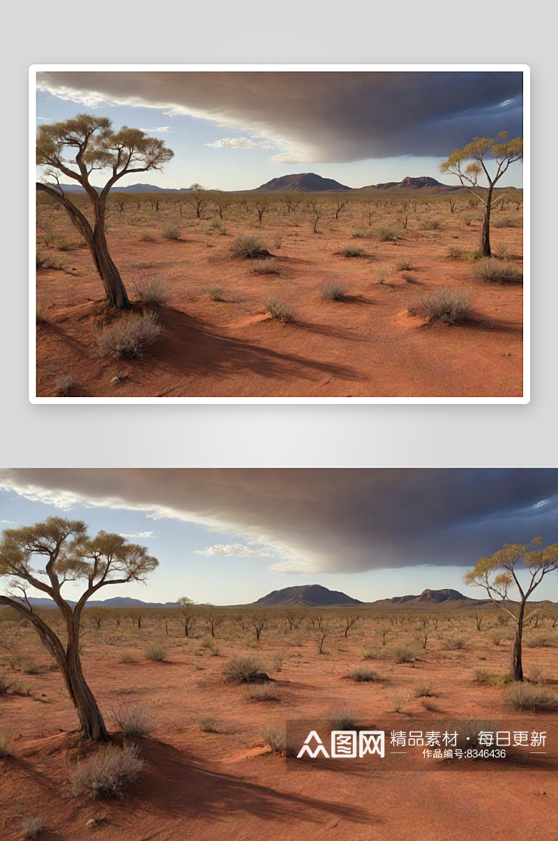 干旱与沙漠之美澳大利亚的干燥景观素材