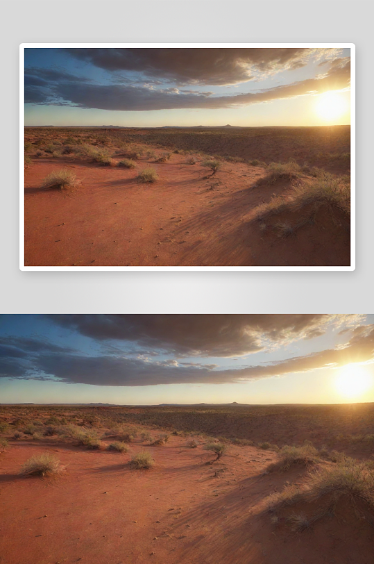 澳大利亚干燥天气的沙漠绿洲美景