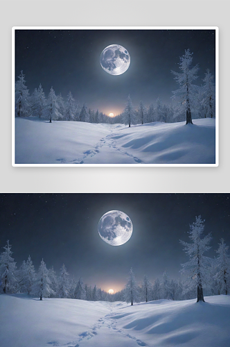 黑暗中的新月冬至夜晚的神秘之旅