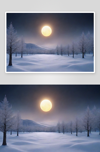 黑暗中的新月冬至夜晚的神秘之旅