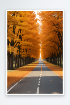 橙色秋天树木在胶片照片中的迷人景色