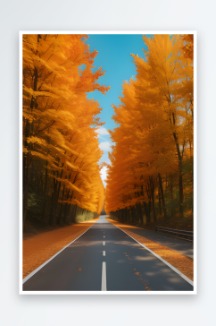 橙色秋天树木在胶片照片中的迷人美景
