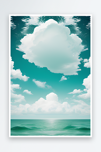 海洋与云彩的交织
