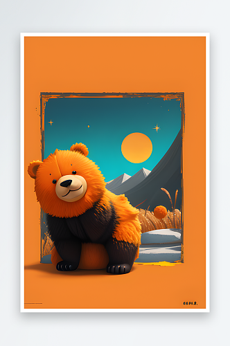 熊熊和橙子的广告创意设计