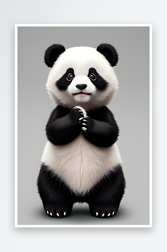 憨态可掬的熊猫宝宝