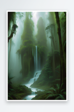 迷幻雨林原始深林的绚丽奇观