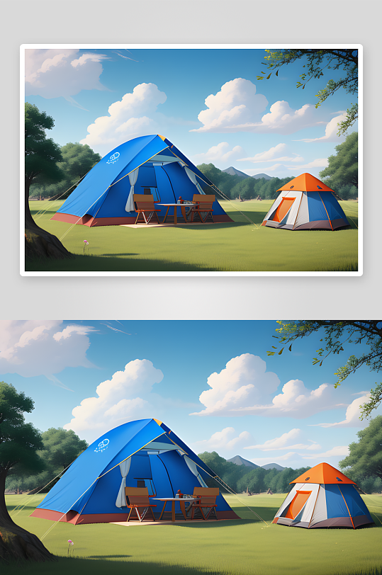 草原户外露营体验帐篷野餐