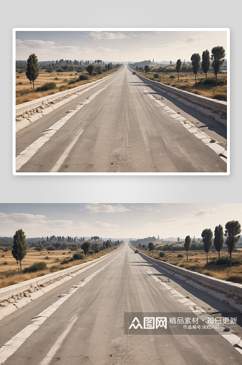 古罗马道路改造现代高速公路插图素材