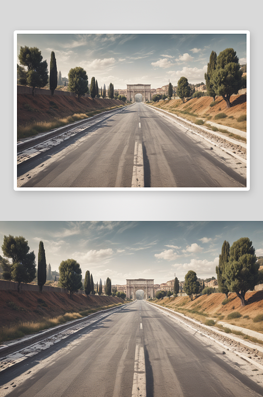 古罗马道路改造成现代高速公路插图展示