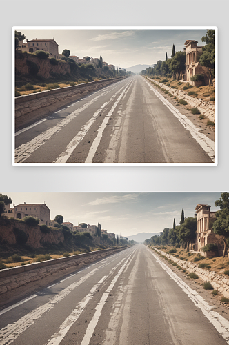 古罗马道路改建现代高速公路的插图