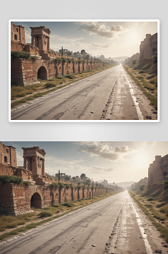 古罗马道路改建为现代高速公路插图展示