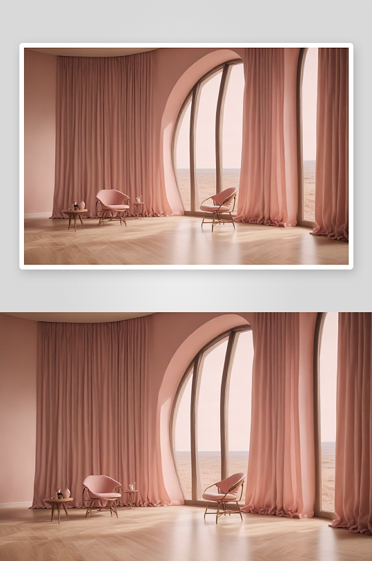 室内设计温馨粉红色客厅装饰
