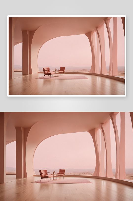 室内设计温馨粉红色客厅装饰