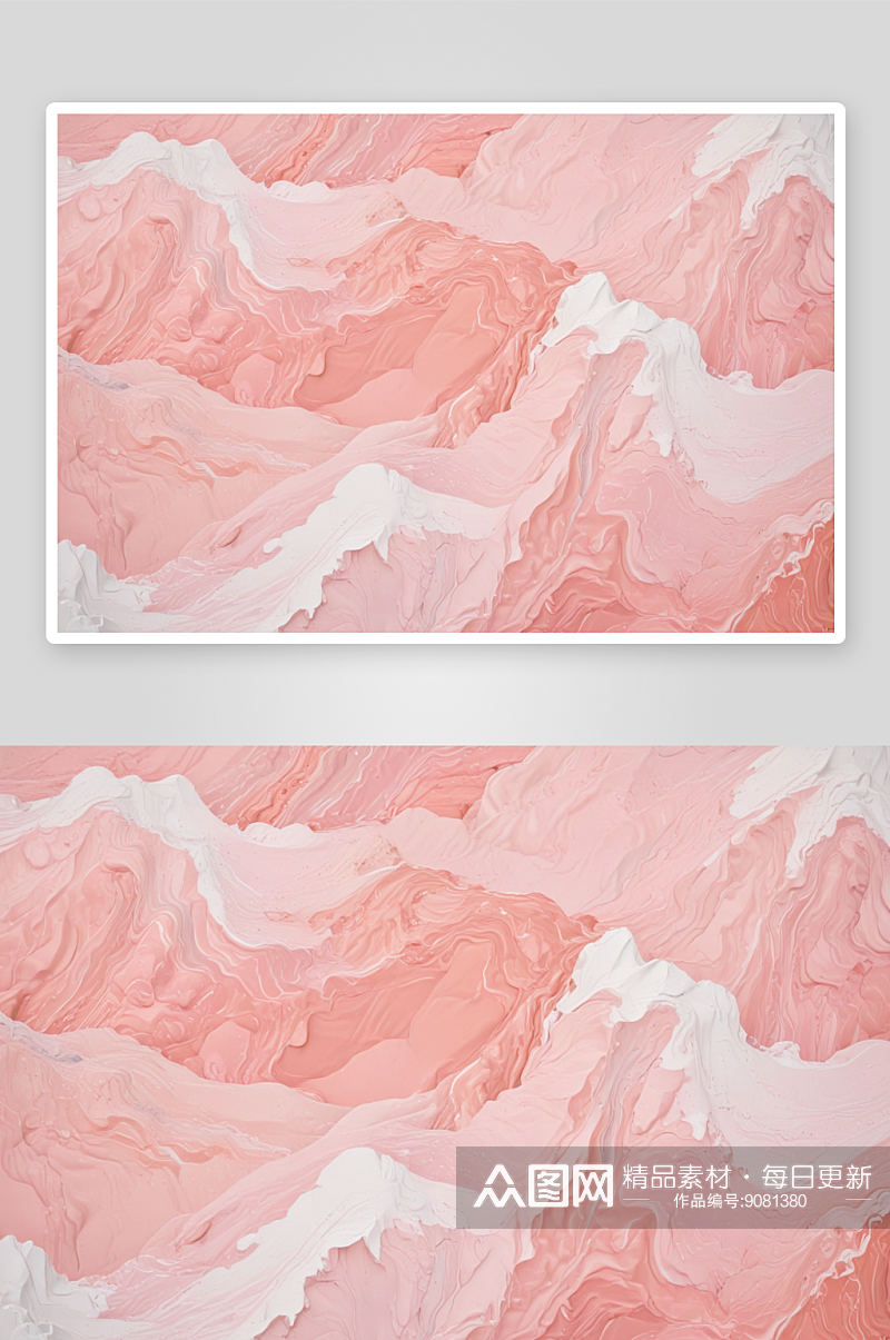 粉红色岩层地貌的迷人画面素材