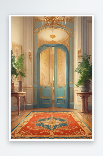设计巴黎公寓风格的入口大厅