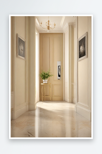 设计巴黎公寓风格的入口大厅