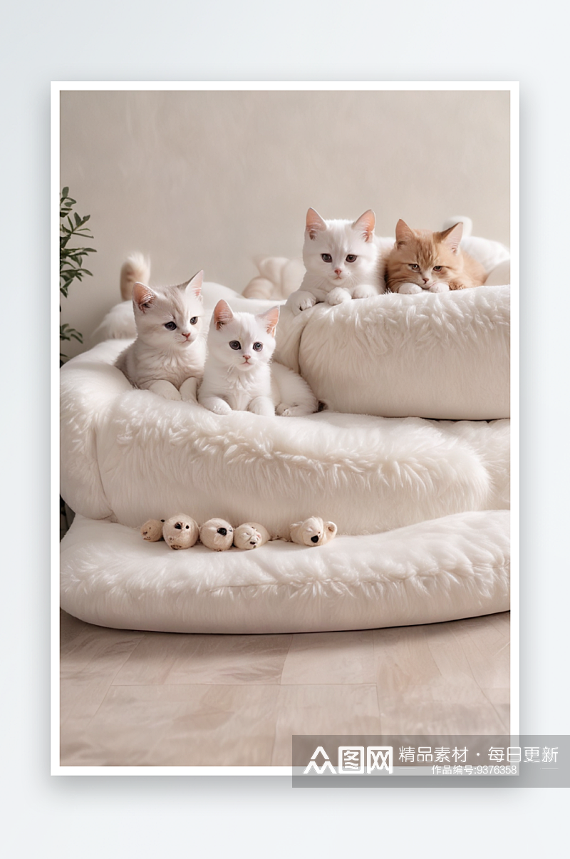 慵懒享受的沙发猫咪素材