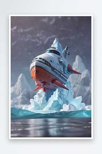 冰山冒险皮克斯风格的太空船