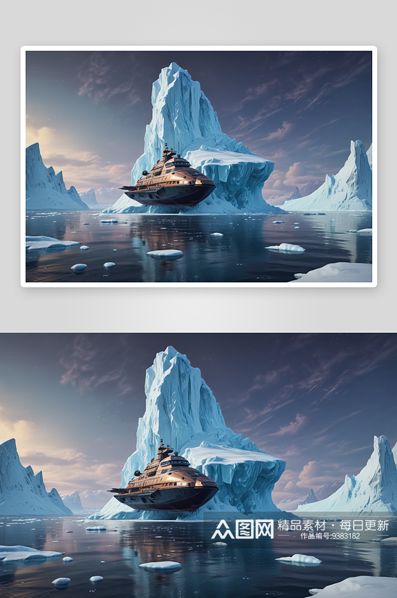 冰山冒险像皮克斯一样的画面素材