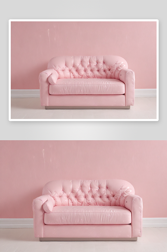 简约背景下的粉色沙发床典雅时尚的装饰选择