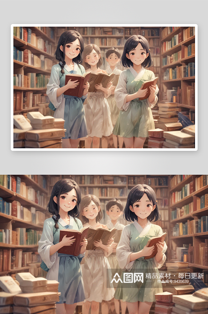 年轻亚洲人怀揣古书的温柔微笑手拿着书素材