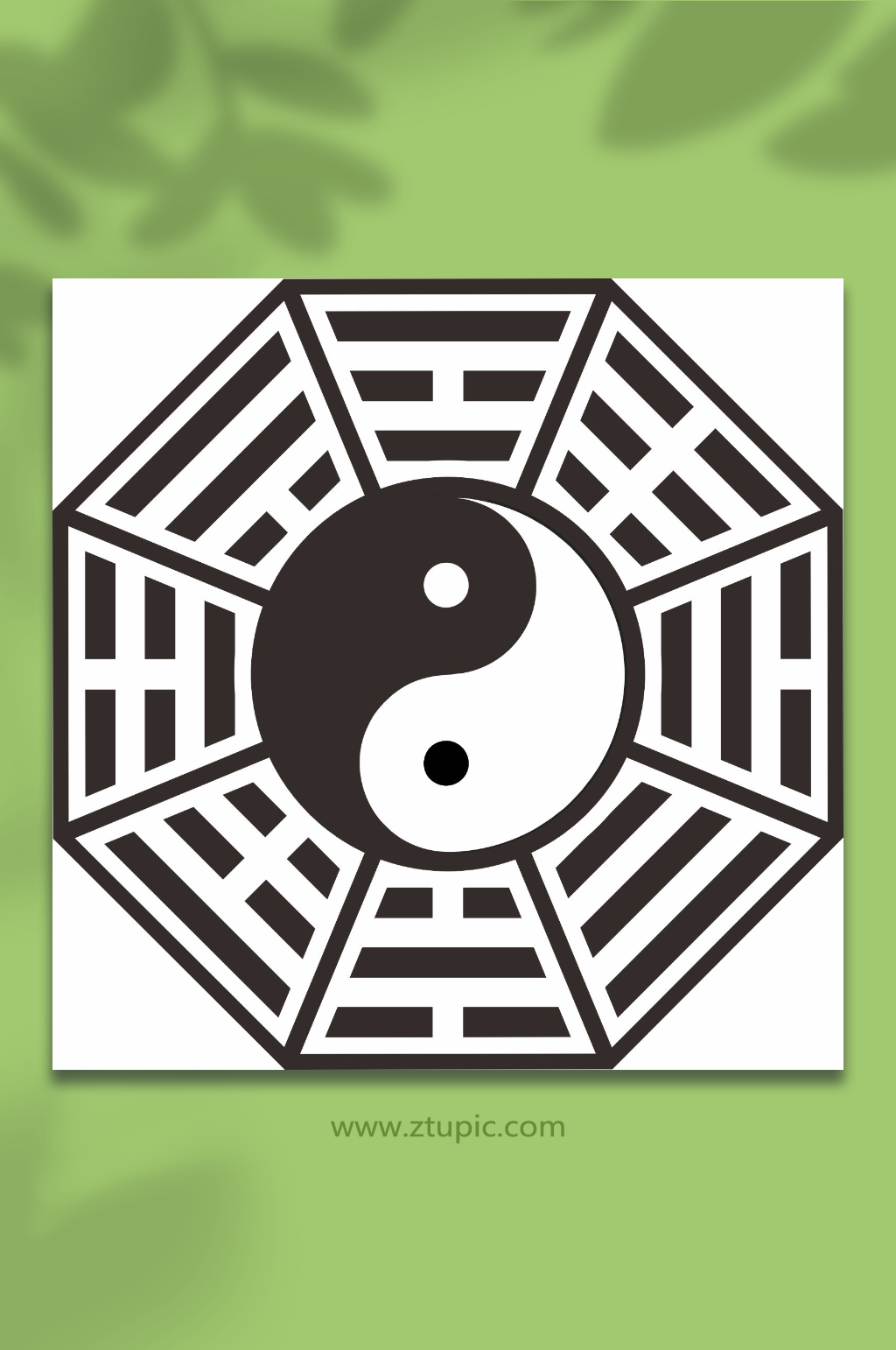 太极八卦矢量图免扣元素素材