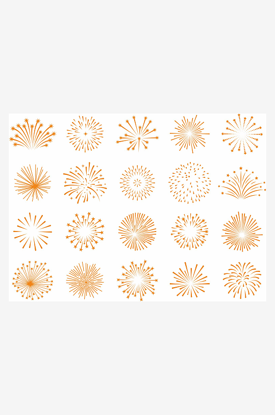 各样式烟花素材矢量图CDR CND设计网-众图网