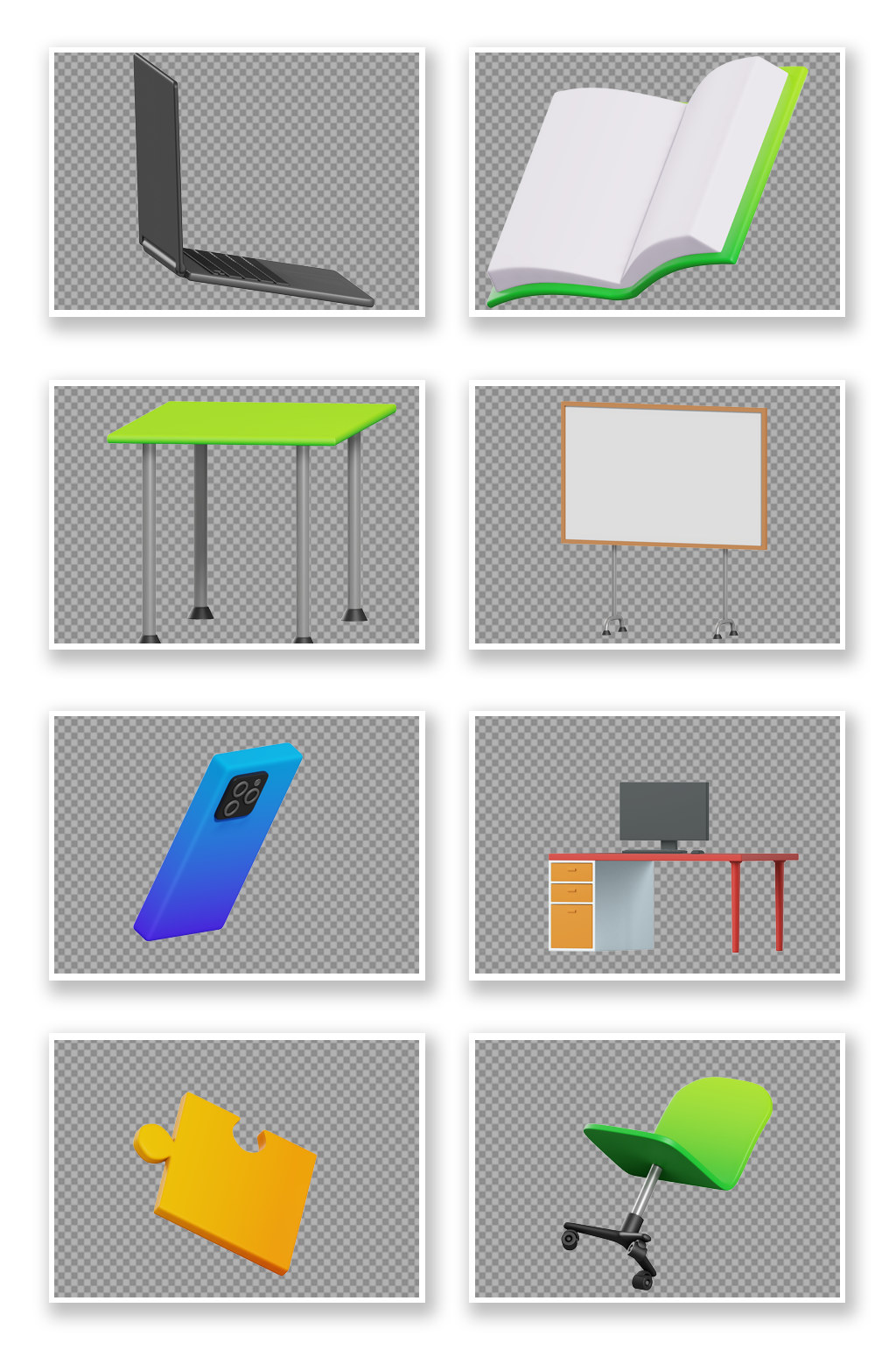 3D办公场所家具物品素材