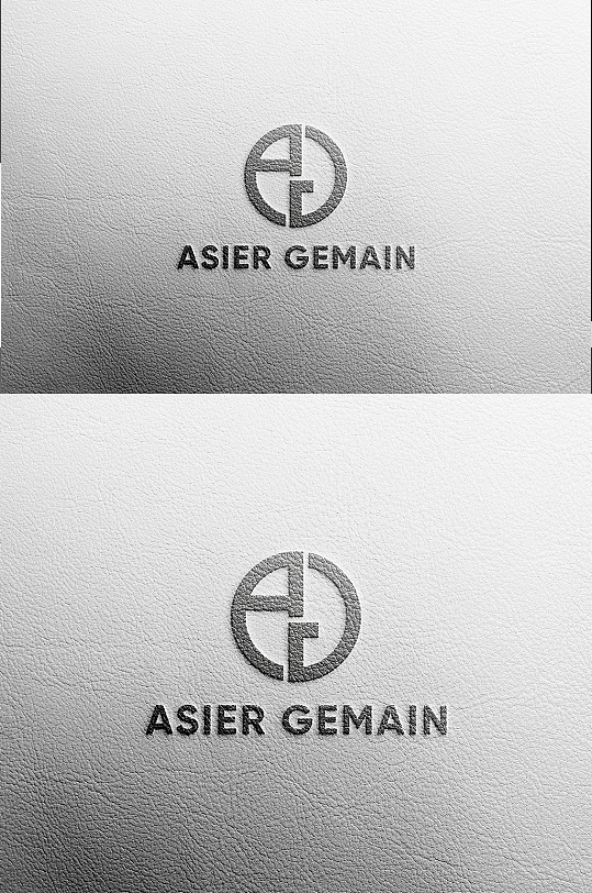 样机高品质压印起凸皮革logo